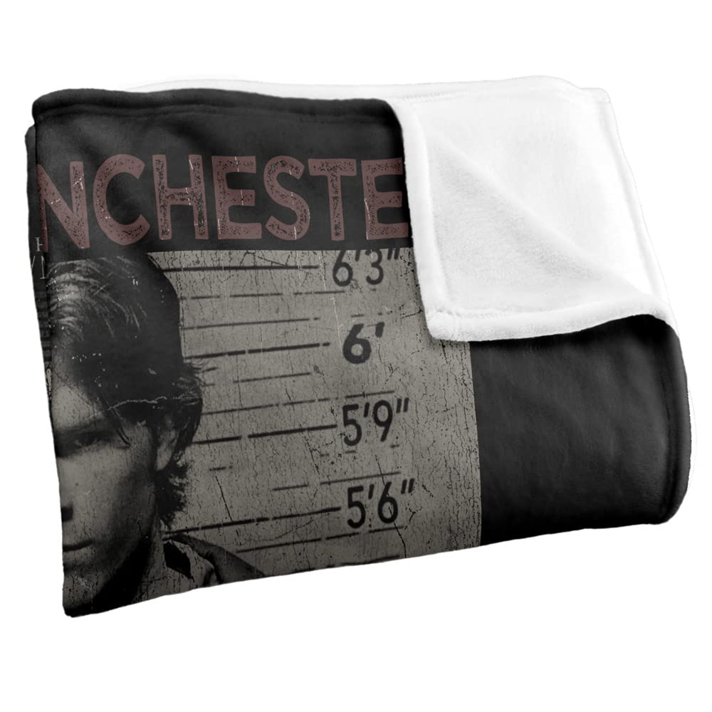 SUPERNATURAL Sam Mug Shot Officially Licensed Silky Touch Super Soft Throw Blanket 152 x 127 cm