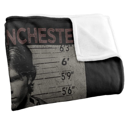 SUPERNATURAL Sam Mug Shot Officially Licensed Silky Touch Super Soft Throw Blanket 152 x 127 cm