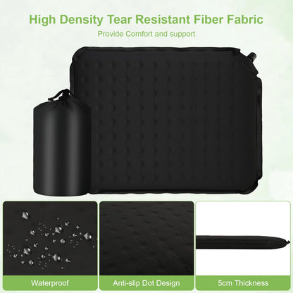 Self Inflating Travel Seat Cushion, 40×30cm Inflatable Memory Foam Seat Pad