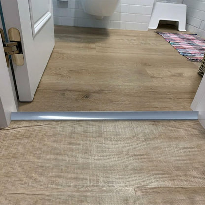 Azlanway Splash Protection Strip Shower Self-Adhesive 2 m Walk-in Shower Floor Water Barrier, Water Stopper Strip for Wet and Dry Separation