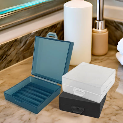 Elimeta Soap Container, Square Bar Soap Holder Fit Dr Squatch Soap, Travel Soap Case (Matt Black)