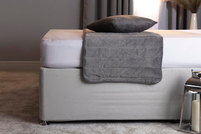 Belledorm 19" Extra Deep Base Wrap Valance Sheet - Transforms a drab looking bed base divan - Luxury Faux Suede (Cloud, King)
