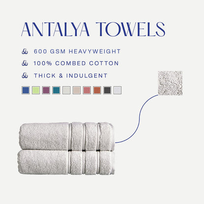 Christy Antalya Large Bath Towels | Set of 6 | 100% Turkish Cotton | 600GSM | Soft Plush Luxury Towel Set