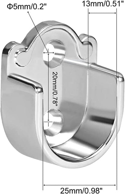 MACHSWON 25mm Zinc Alloy Wardrobe Rod Bracket,Wardrobe Rod End Supports,Flange Rod Holders for Wall Mounted Pole Bracket Bathroom Shower Pole 2pcs