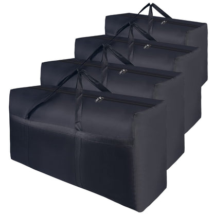 WAORZMK 100L Extra Large Moving Bags Heavy Duty Clothes Storage Bags 4 Pack