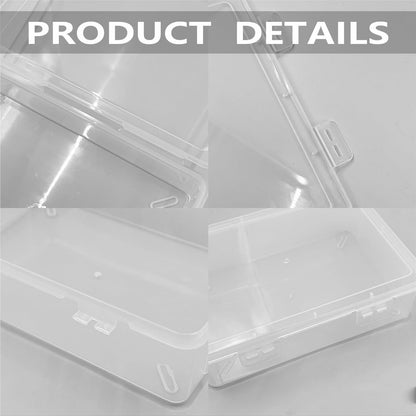 WYAN 4pcs Storage Boxes with Lids, Plastic Box, Stackable Storage Box, Clear Storage Boxes with Lids, for Home, Office, School, Storage of Sundries