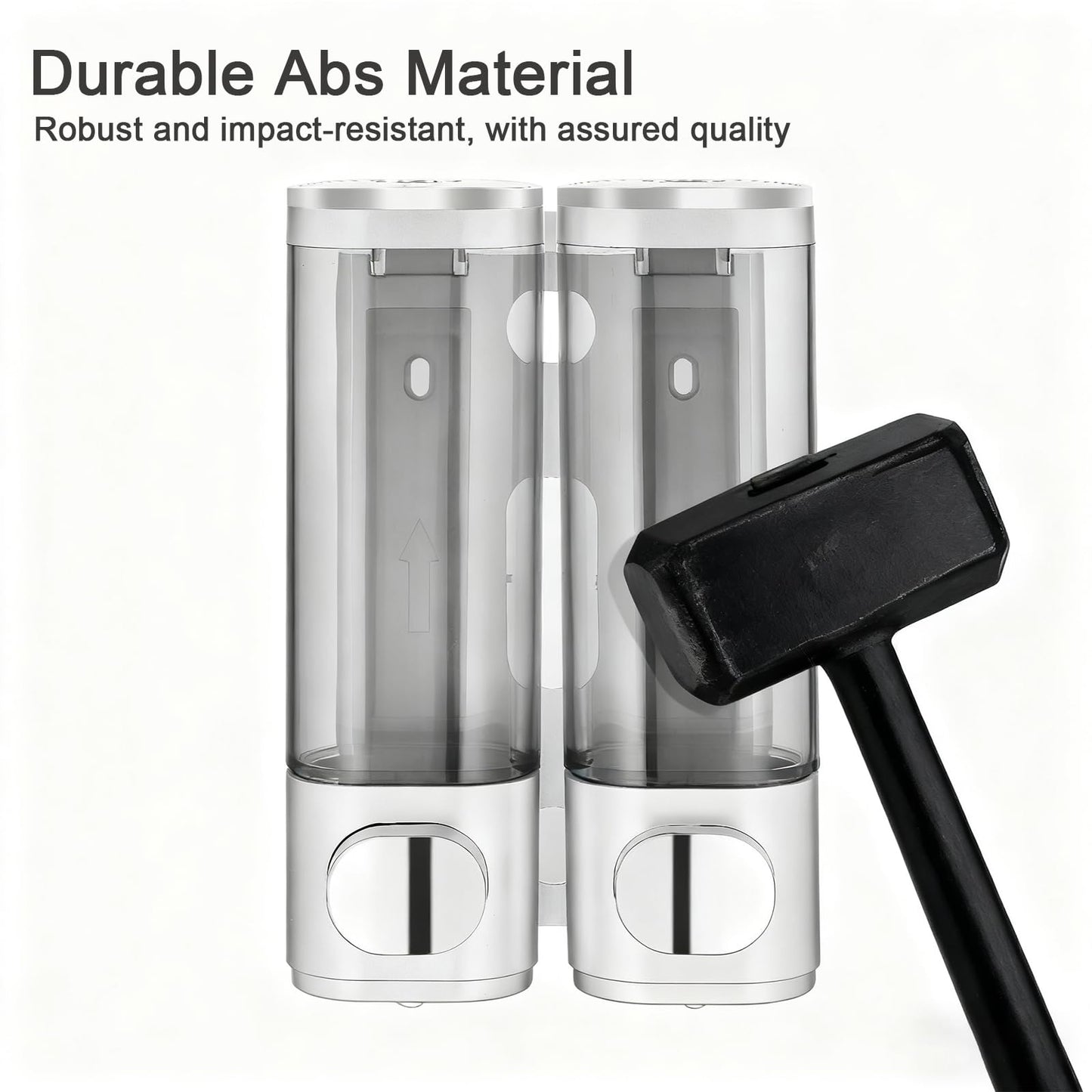 Double 250ML Soap Dispenser - Easy to Refill,Bathroom Wall Mounted Shower Gel Dispenser,Soap Dispenser Bathroom for Home Hotel Restaurant,Dispenser