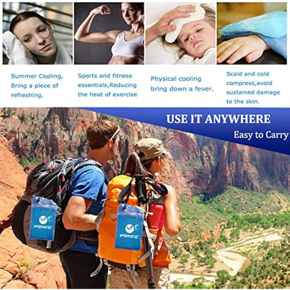 YQXCC 4 Pack Cooling Towels (100x30 cm) Cool Cold Towel, Soft Breathable Chilly Microfibre Towels for Yoga, Golf, Gym, Camping, Running, Fitness, Workout & More Activities