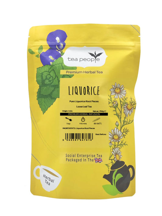 Tea People Liquorice ? 250g Refill Pack (120 cups) ? Caffeine Free Herbal Tea ? 100% Natural