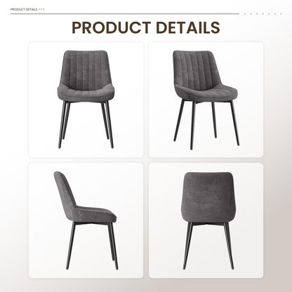 COLAMY Velvet Dining Chairs Set of 2, Velvet Chairs for Dining Room with Metal Legs and Thick Seat Cushion