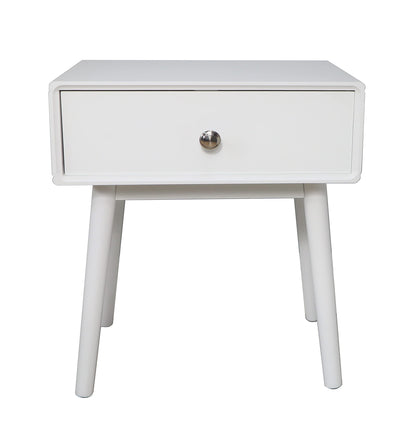 ASPECT Niva Bedside Table With One Drawer (White)