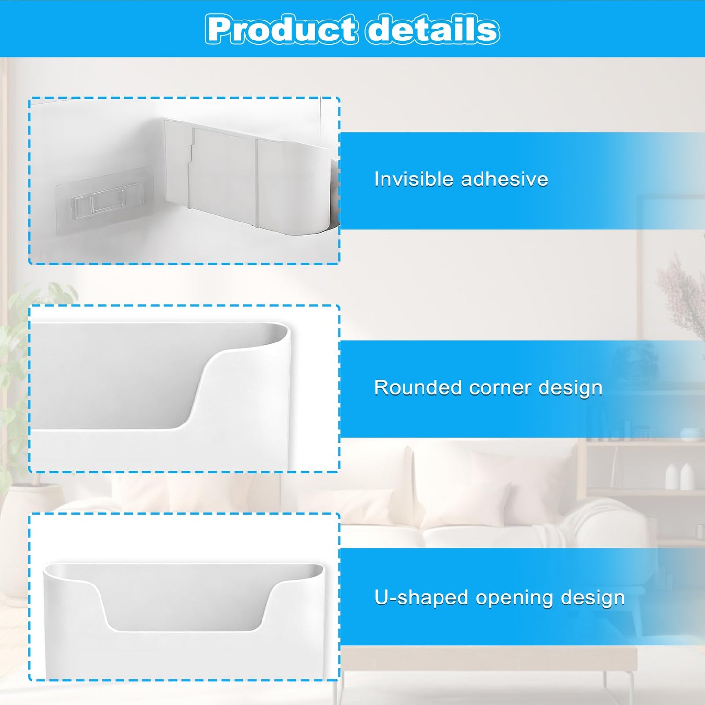 Kitchen Cabinet Door Storage Box, 2Pcs Wall Mounted Storage Box, Cupboard Door Storage for Kitchen Cabinet Bathroom Fridge Small Items Organiser