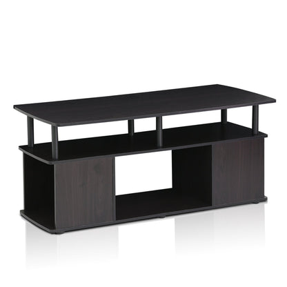 Furinno JAYA TV Stand, Entertainment Center, TV Console for TV up to 50 Inch with Open Storage Compartment, for Living Room, Bedroom, Black