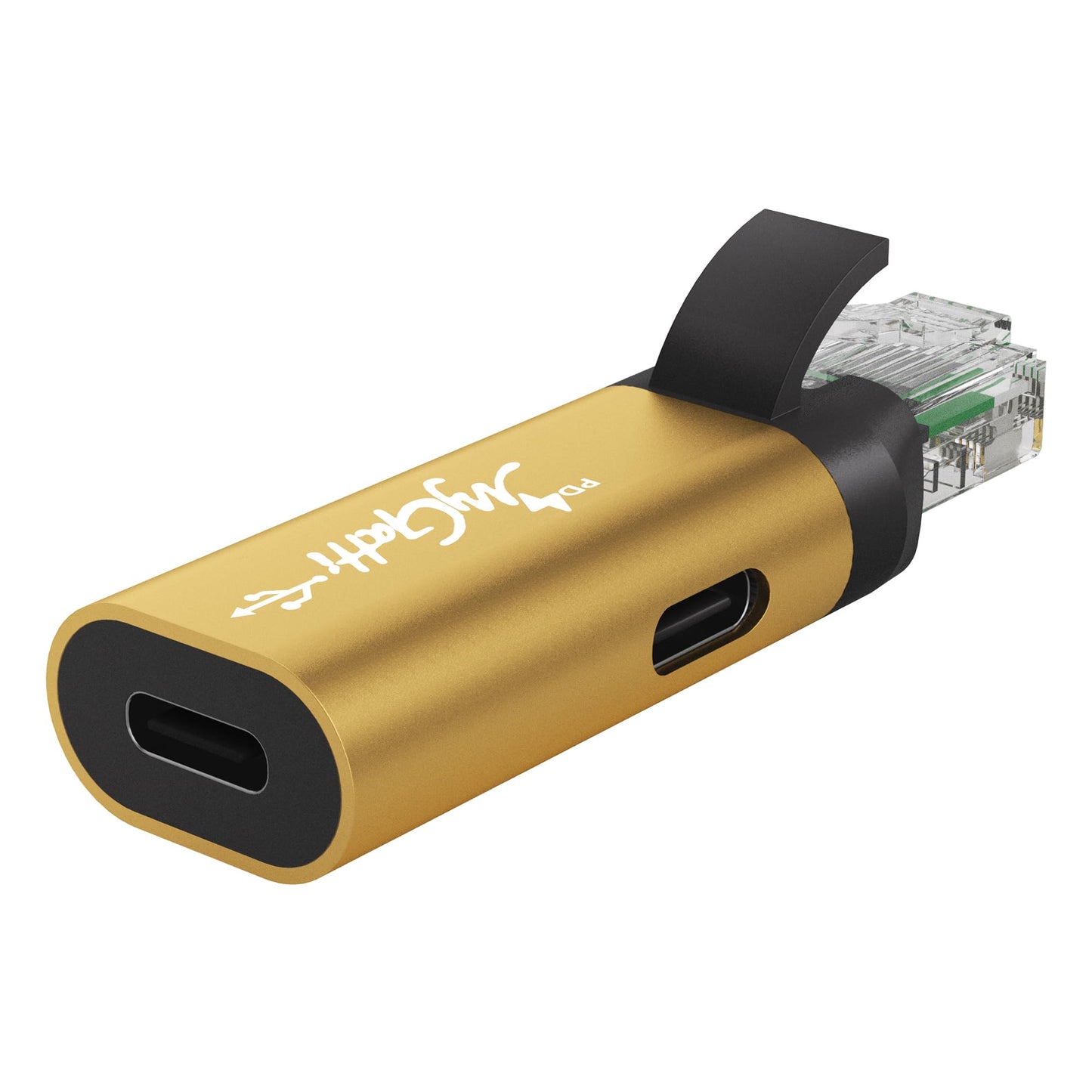 Mygatti USB C to Ethernet Adapter with 100 W PD Interface, Type-C Female to RJ45 Male, 1 Gbps, Charging and Surfing 2 in 1, Portable Converter,