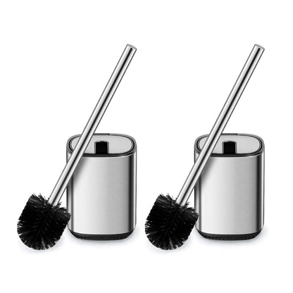 Sleek Toilet Brush Holder Set Toilet Bowl Brush Stainless Steel Automatic Open lid Toilet Bowl Cleaner Brush with Durable Bristle Head Toilet