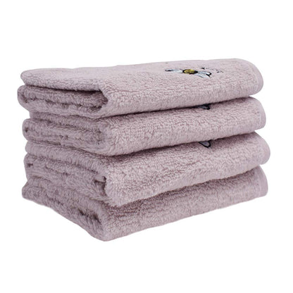 Nanxson Washcloth Towels Set 4 Pack Cotton Fingertip Towel Hand Bath Towel Baby Wash Face Cloths MJ0004 (4 pieces set (30 x 30 cm), gray)