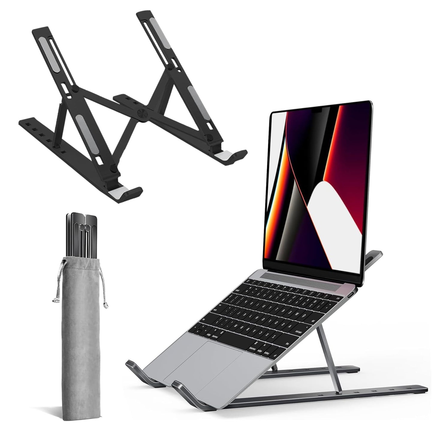 Roe Tenpo Adjustable Laptop Stand for Desk, 6-Angle Laptop Riser Portable Laptop Holder