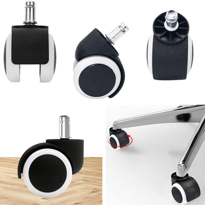 Youngine Office Chair Casters Wheels Replacement Heavy Duty 2 Inch Swivel Chair Wheels for Floor Protecting Smooth Rolling Computer Gaming