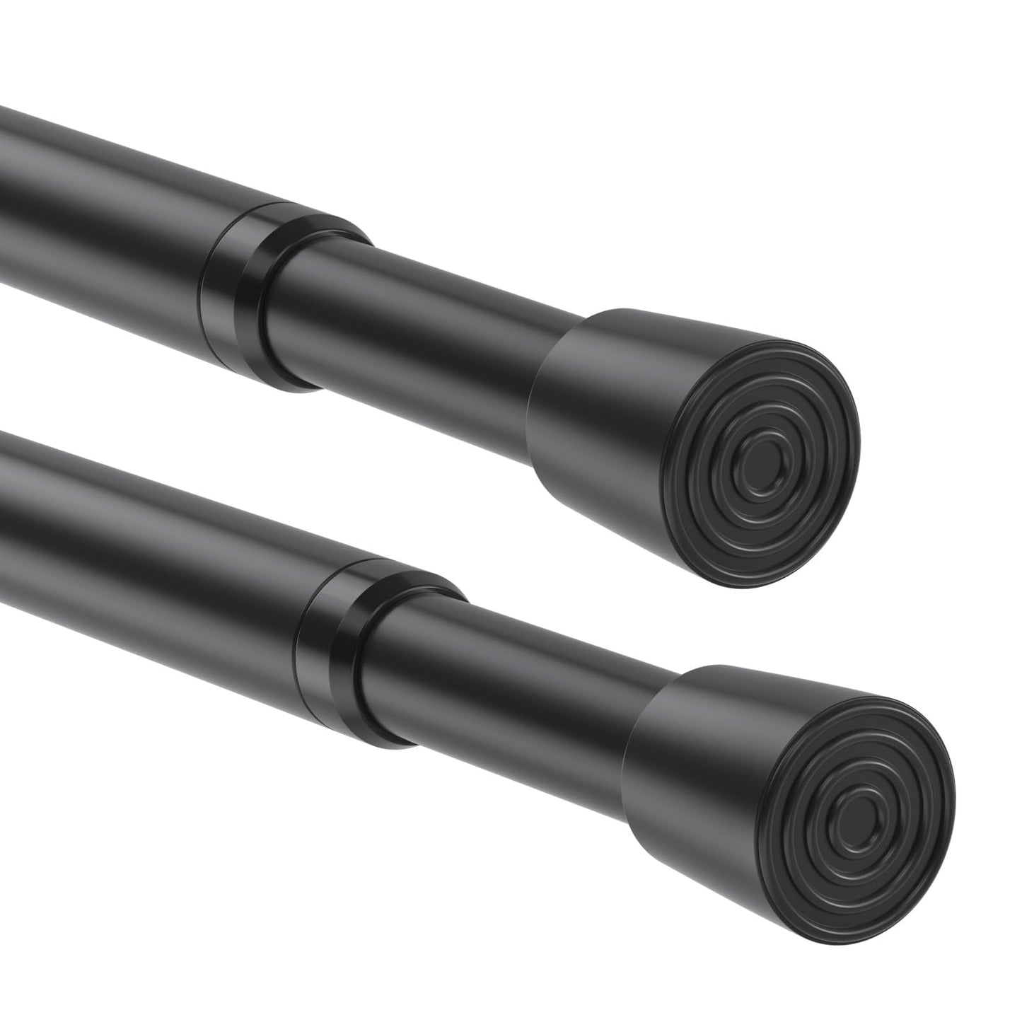 Shower Curtain Rail Extendable Curtain Poles 68-100cm Tension Rods for Curtains Black 2pc Curtain Rods Extendable Shower Curtain Rod Telescopic