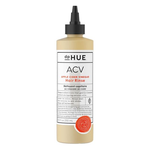 dpHUE Apple Cider Vinegar Hair Rinse, 8.5 oz - Shampoo Alternative, Scalp Cleanser & Post Workout Rinse - Removes Buildup & Sweat - Protects Natural