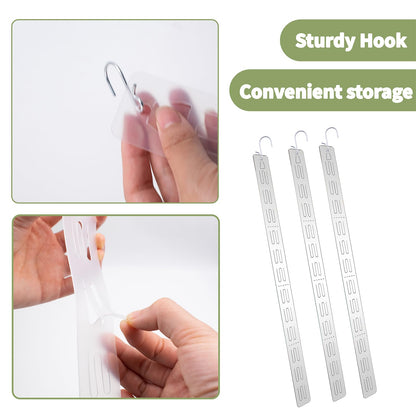 JINGHANGER Pack of 30 Hanging Strips Plastic Merchandise Show Stripes with Hooks Display Merchandise Strips for Retail Displays 60 x 4 cm