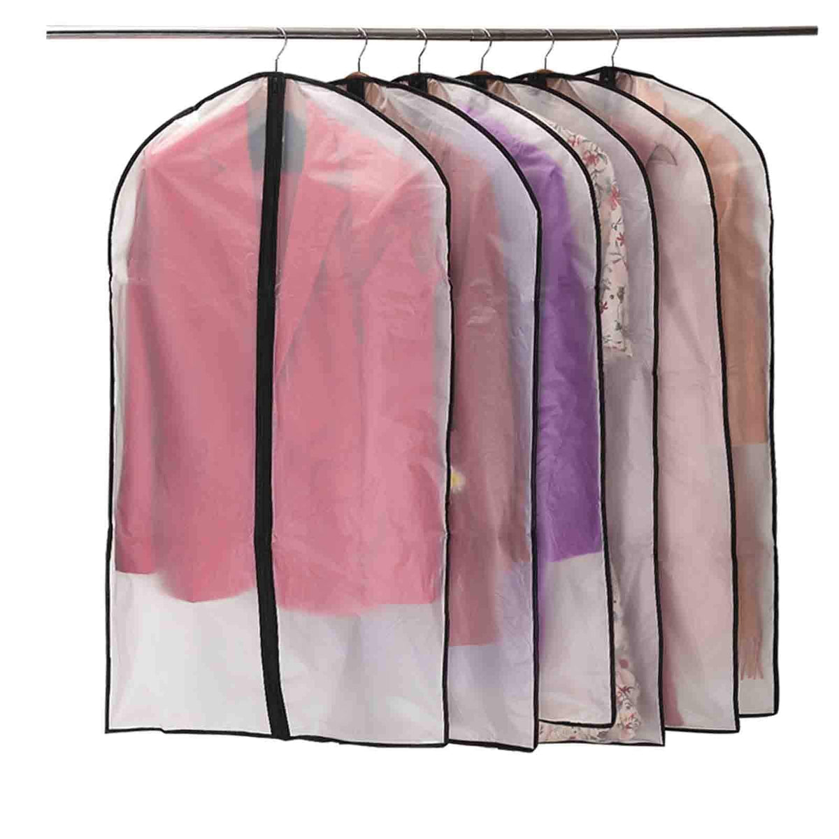 Niviy Garment Covers Dustproof Clothes Covers Moth Proof Coat Bag with Zip PEVA Translucent Dress Cover Waterproof Anti-mite Breathable Suit