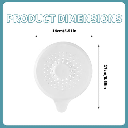 2 Pack Silicone Shower Drain Hair Catcher with Strong Suction Cup