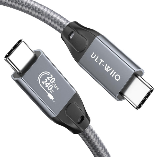 USB C to USB C Cable, 20Gbps Type C 3.2 Gen2 Cord with 20Gbps Rate, PD 240W 5A, 4K@60Hz Video and E-Marker for Thunderbolt 3/4, MacBook, Dell XPS,
