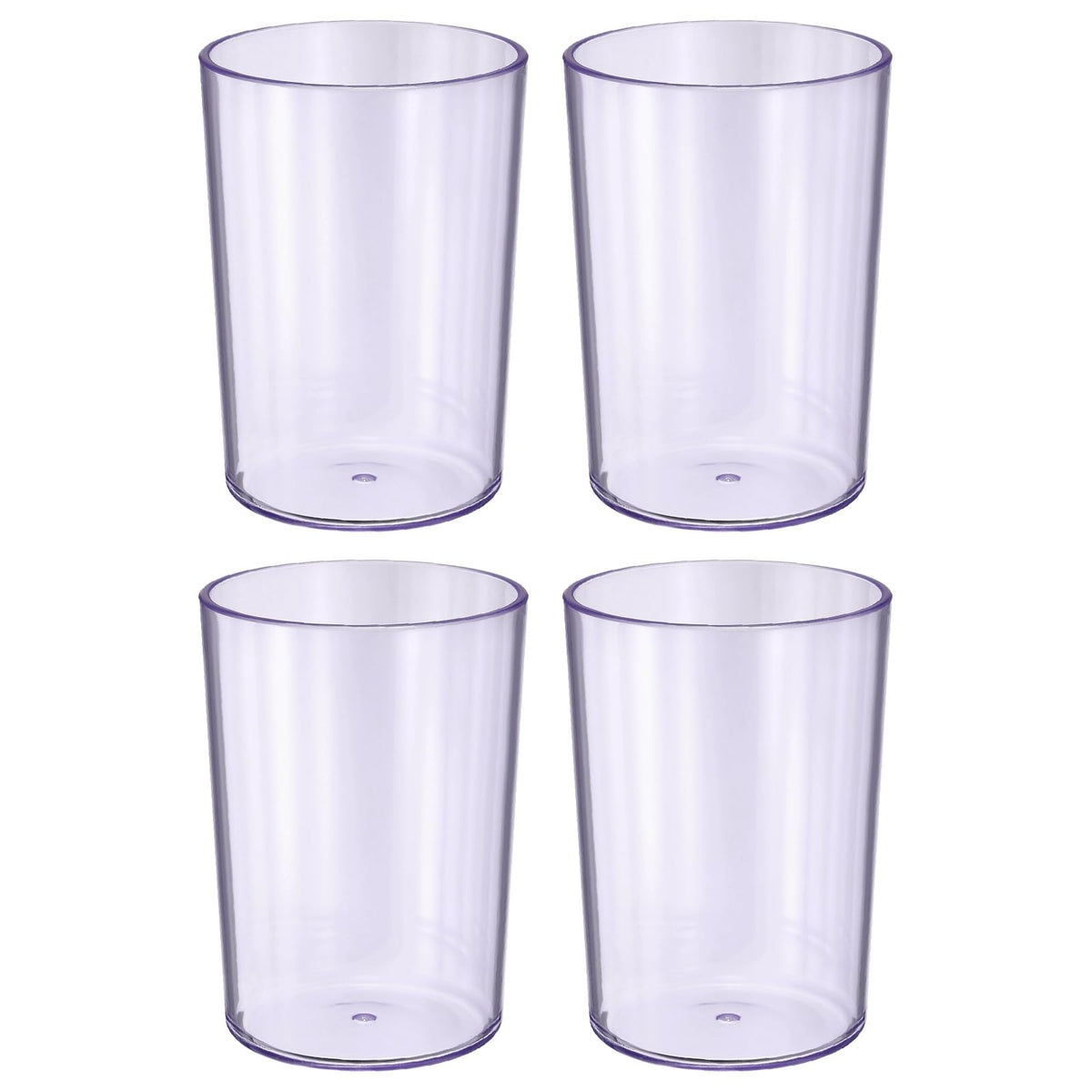 sourcing map 4Pcs Bathroom Tumbler, 350ml (11.83 Oz) Toothbrush Cups Unbreakable Solid Color Plastic Mouthwash Cup Stackable Reusable Tumbler for