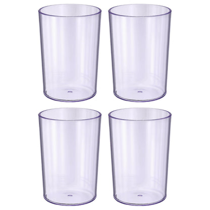 sourcing map 4Pcs Bathroom Tumbler, 350ml (11.83 Oz) Toothbrush Cups Unbreakable Solid Color Plastic Mouthwash Cup Stackable Reusable Tumbler for