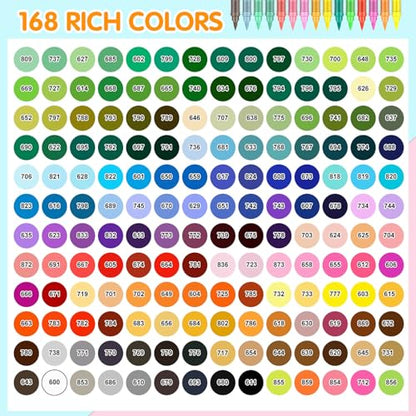 Efimeso 120 Colours Acrylic Paint Pens,Water-Based Brush Markers Paint Pens Acrylic Markers for Rock Painting, Canvas, Wood, Stone, Ceramic, Glass,