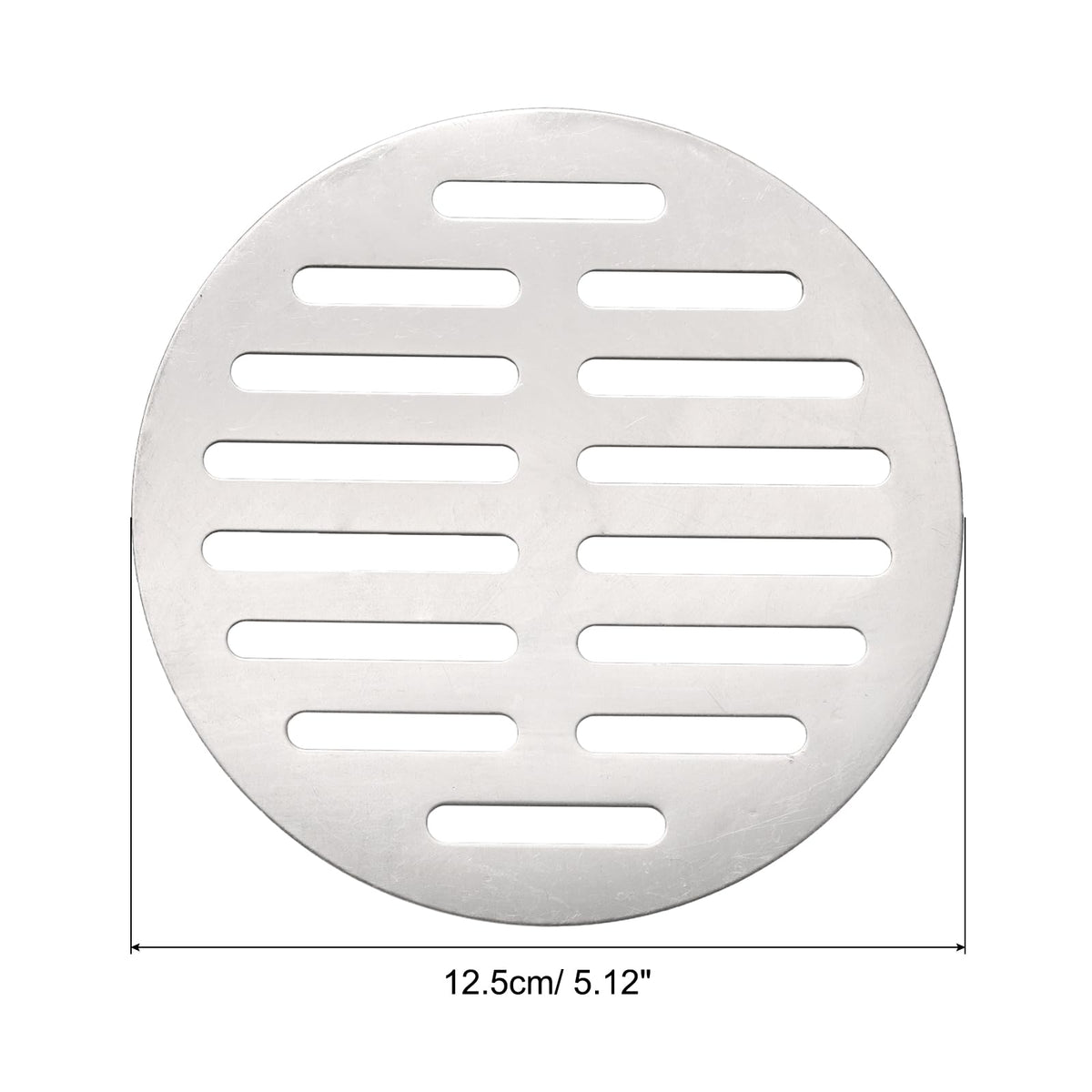 sourcing map 4pcs Round Floor Drain Cover, 4.9" Stainless Steel Shower Drain Grate Drain Protection Cover for Furniture Repair Bathroom Kitchen