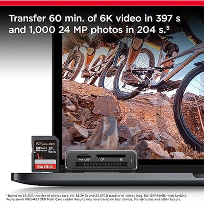 SanDisk 64GB Extreme PRO SDXC, Card up to 280MB/s, UHS-II, Class 10, U3, V60