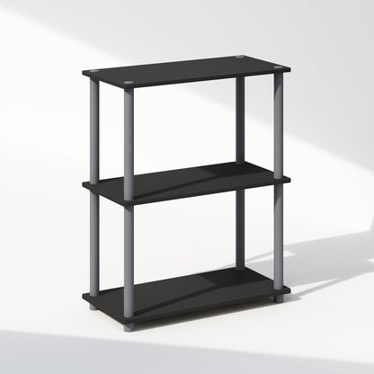 Furinno TURN-N-TUBE Book Shelf, 3-Tier Bookshelf, Bookcase with Multipurpose Compact Display Rack, 29.46 x 59.94 x 75.18 cm, for Living Room, Bedroom