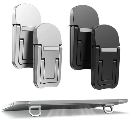 Mini Foldable Laptop Stand for Desk,4-Pack Dual-Tilt Mini Keyboard Stand, Invisible Foldable Computer Support for Desk with Anti-Slip Base