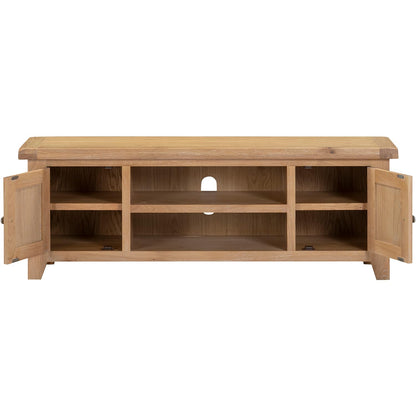 Seconique Windsor Straight Tv Unit in Natural Oak
