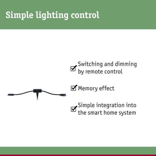 Paulmann 93999 Plug & Shine Zigbee Outdoor luminaires IP68 SmartHome max. 75 watts Control dimmable, Black