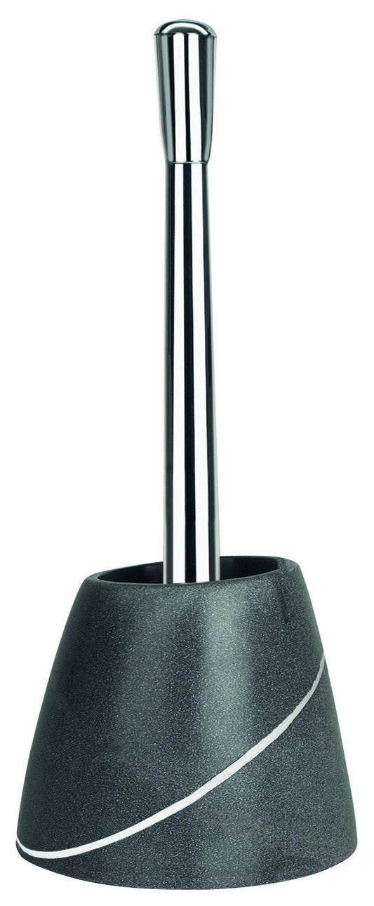 Spirella Etna Stone Toliet Brush Polyresin Black White Stone Effect Height 40 cm x Width 17 cm