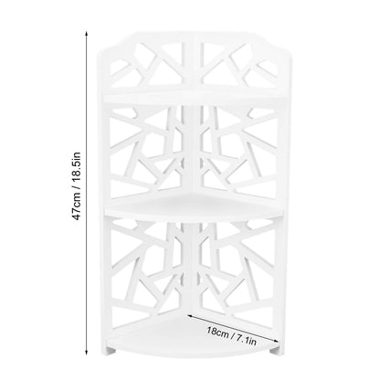 Ejoyous 3 Tier Corner Shelf, Plant Stand Storage Shelf Small Spaces Wall Shelves Corner Shelves for Bathroom Storage and Living Room 7.3 X 18.5 X 7.1