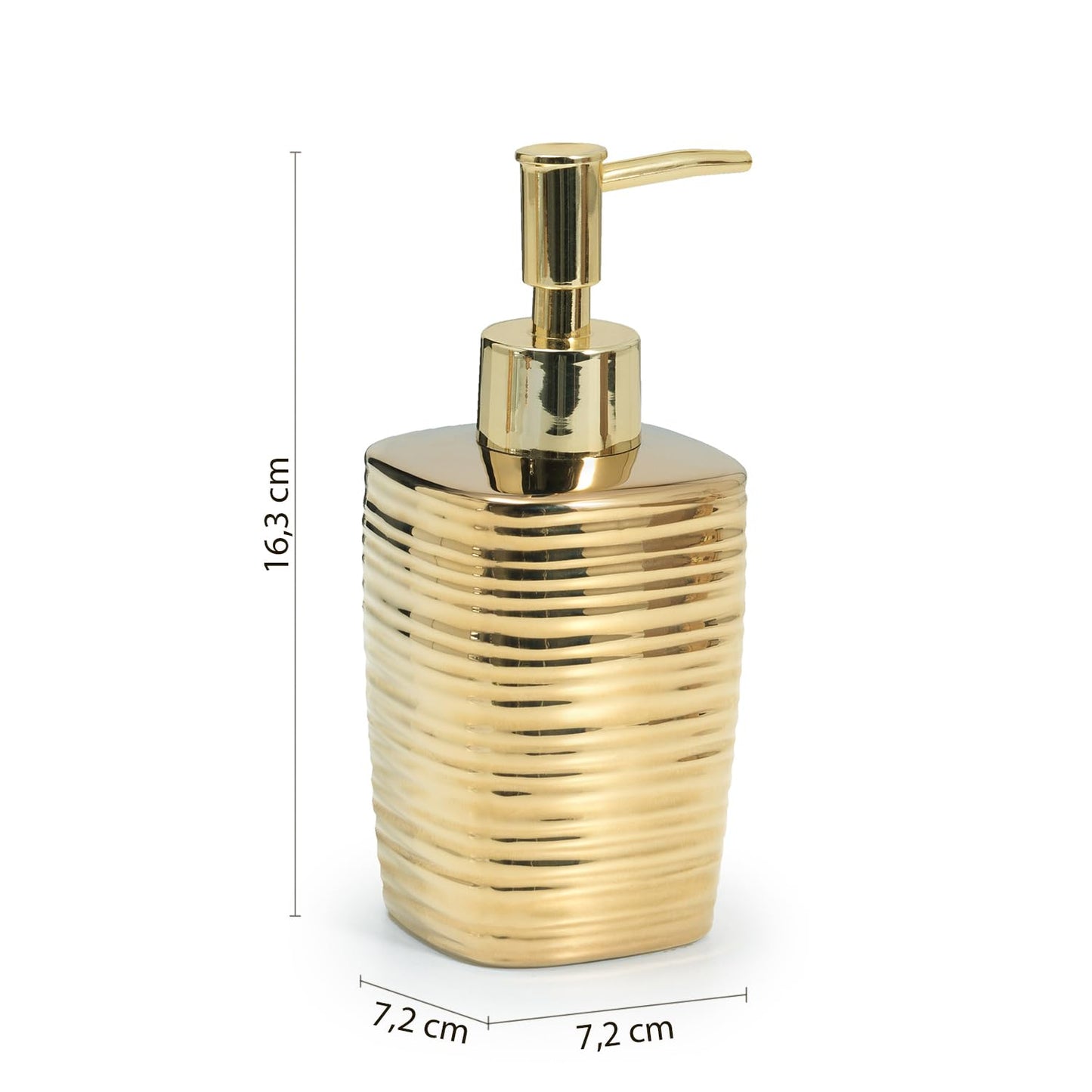 Gedy 4-Piece Bathroom Sets, Ceramic, Gold, Kelly Bathroom Accessory Set including Soap Dish, Toothbrush Holder, Textured Finish
