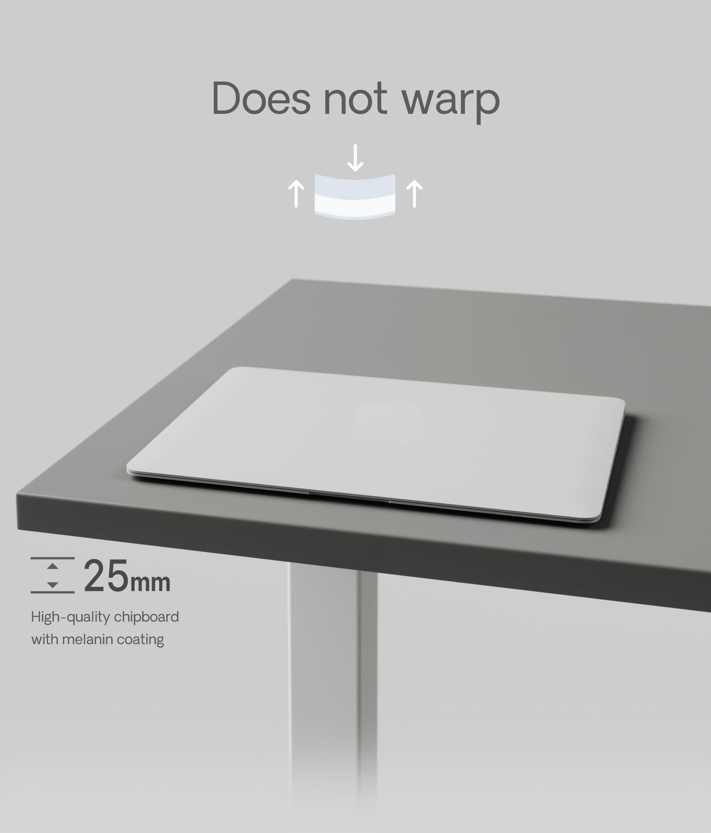 Desktronic Table Top 200 x 80 cm Desk Top - Perfect for Height-Adjustable Desks, Dining Tables and More - Made in Europe