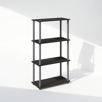 Furinno TURN-N-TUBE Book Shelf, 4-Tier Bookshelf, Bookcase with Multipurpose Compact Display Rack, 29.46 x 59.94 x 109.73 cm, for Living Room
