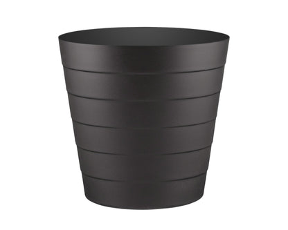 Zuvo Waste Paper Bin 8L, Wave Design Bin for Bedroom and Office, Black
