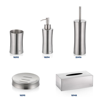 Kela "Elegance WC-Set, Stainless-Steel, Silver