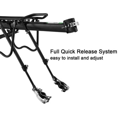 ROCKBROS Bike Pannier Rack Rear Bike Rack Mountain Bike Rack Bicycle Rear Rack Carrier with Reflector Adjustable Bike Luggage Cargo Quick Release