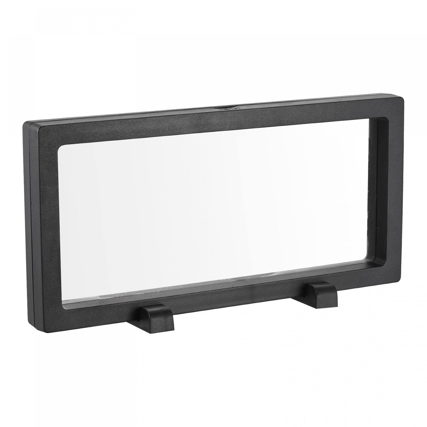 sourcing map Floating Thin Film Display Box with Base 23cm x 11cm x 2cm Black