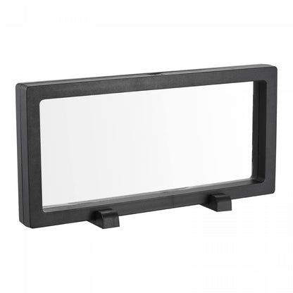 sourcing map Floating Thin Film Display Box with Base 23cm x 11cm x 2cm Black