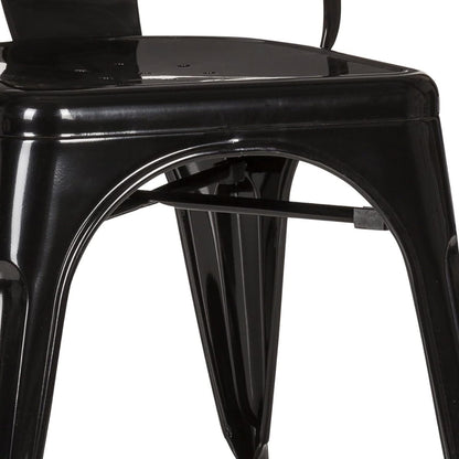 hjh OFFICE 645020 Chair VANTAGGIO COMFORT metallic black stackable sturdy