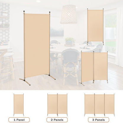 Angel Living 1 Panel Room Divider, Privacy Screen Composed of Polyester Fabric and Sturdy Iron Frame