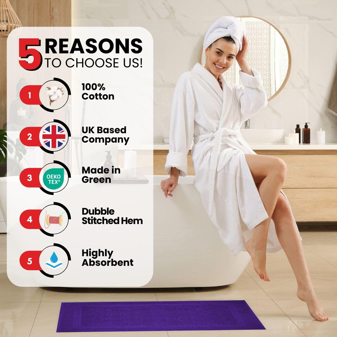 Infinitee Xclusives Cotton Bath Mat (86 x 55 cm) - Bathroom Mat - 2-Pack